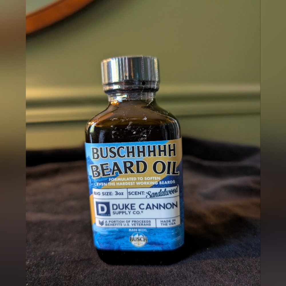 Duke Cannon Busch Beard Oil in Sandalwood New